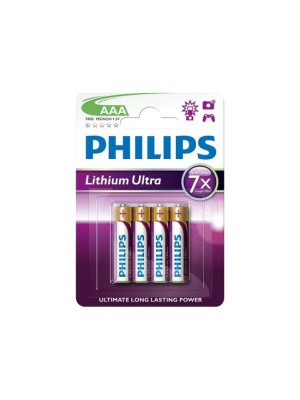 BATERI LITHIUM ULTRA PHILIPS FR03LB4A/10 AAA/4 BATERI LITHIUM ULTRA PHILIPS FR03LB4A/10 AAA/4