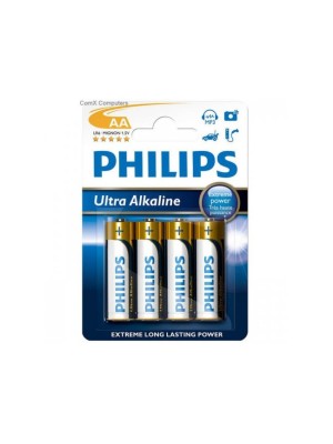 BATERI ULTRA ALKALINE PHILIPS LR6E4B/10 AA/4 BATERI ULTRA ALKALINE PHILIPS LR6E4B/10 AA/4