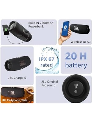ALTOPARLANT BLUETOOTH JBL CHARGE5BLK
