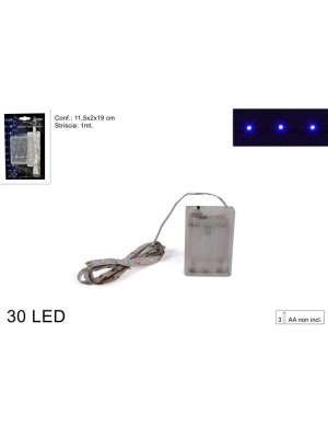 SHIRIT NDRICUES ADESIV 1MT 30LED BATT BLU YC-3ST30/BLUE